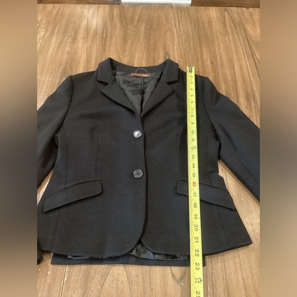 Bally black collar office jacket 2 button up blazer medium - Picture 6 of 12